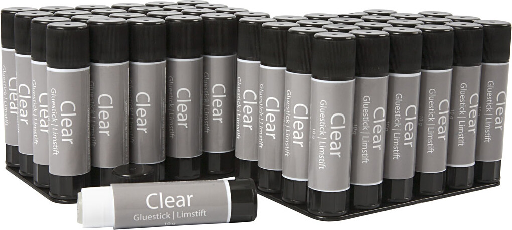 Clear Limstift, rund, 10 g, 48 stk./ 1 pk.