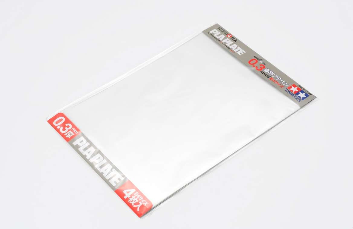 Tamiya - Pla Plates - Clear - 0,3 Mm - B4 - 4 Stk - 70191