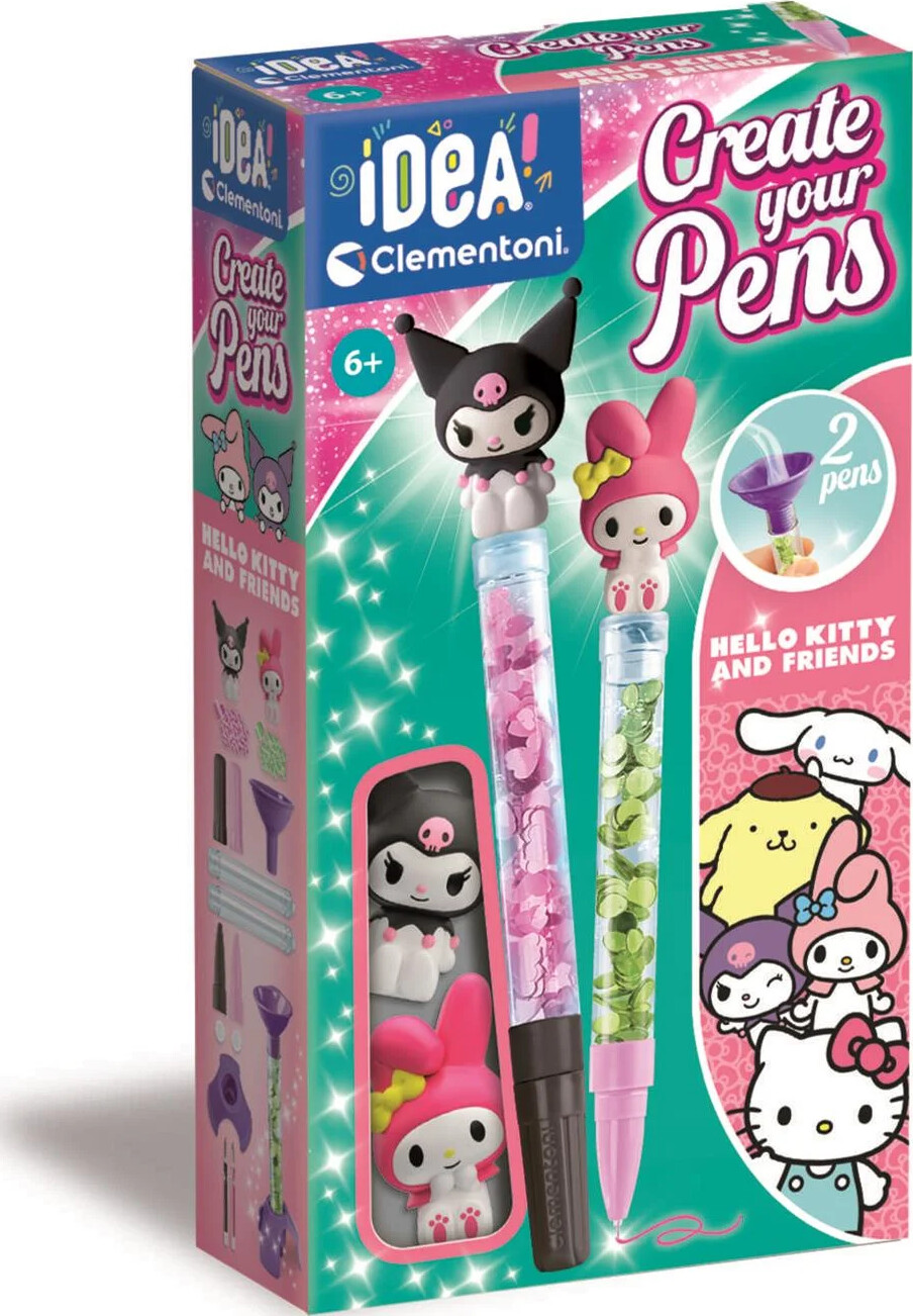 Idea Clementoni - Create Your Pens - Helly Kitty, My Melody & Kuromi