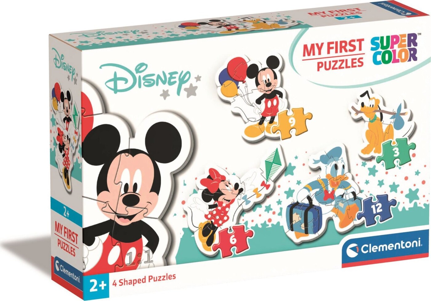 Se Mickey Mouse Puslespil - Mit Første - Color - Clementoni - 4 Stk hos Gucca.dk