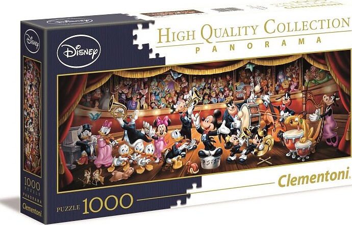 Se Disney Puslespil - Orkester - Panorama - 1000 Brikker - Clementoni hos Gucca.dk