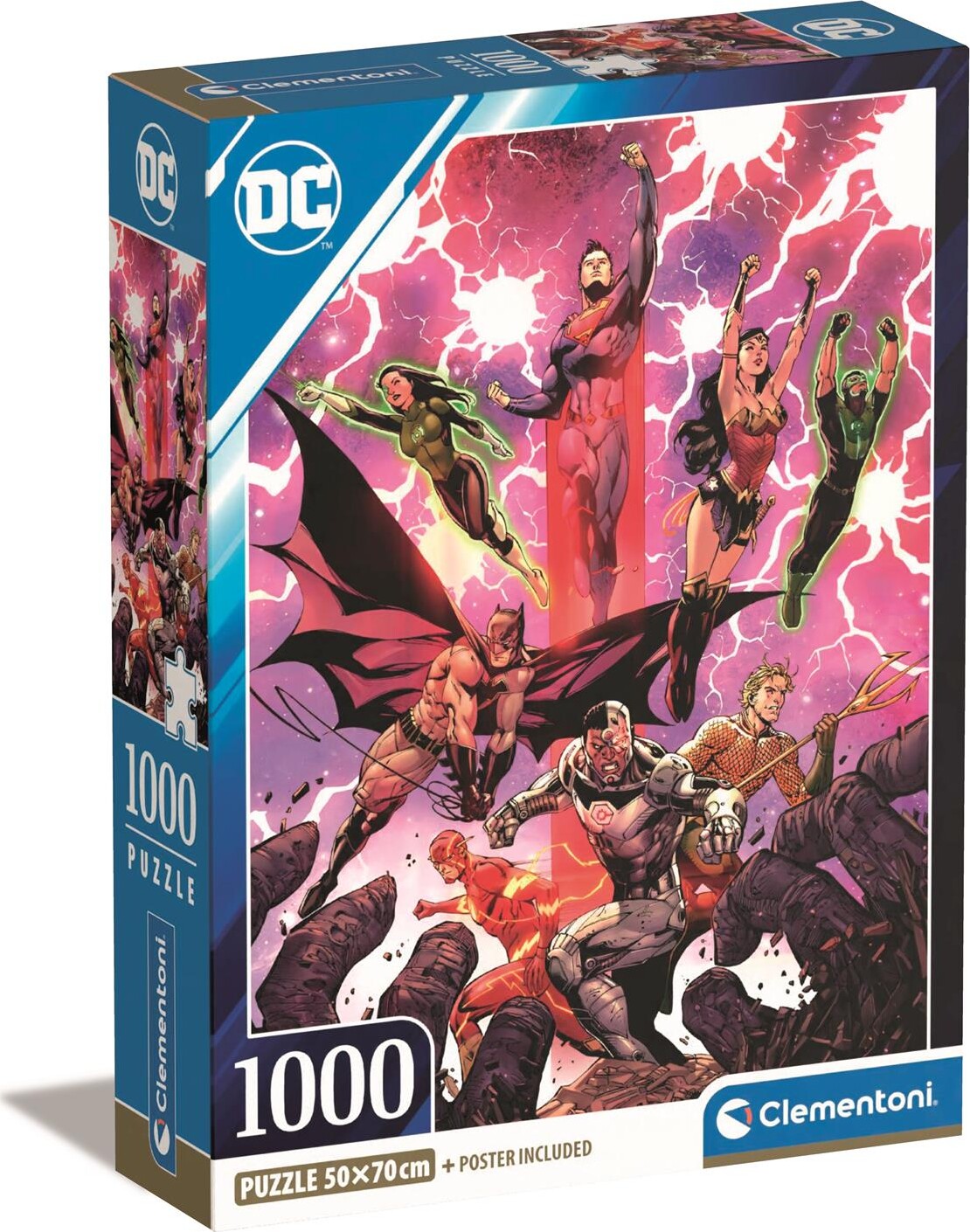 Se Clementoni Puslespil - Justice League - Dc Comics - 1000 Brikker hos Gucca.dk