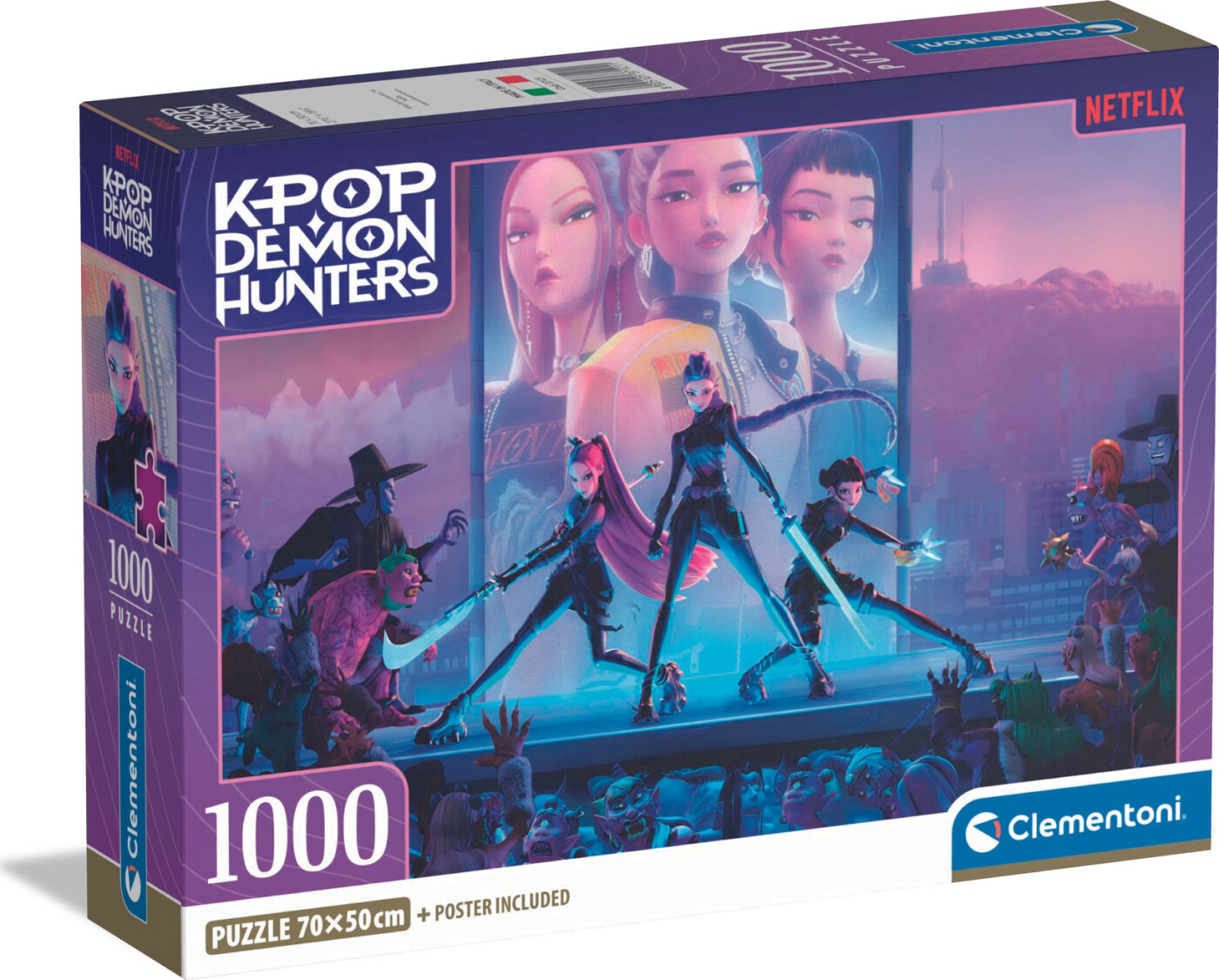 Clementoni - K-pop Demon Hunters Puzzle - 1000 Brikker