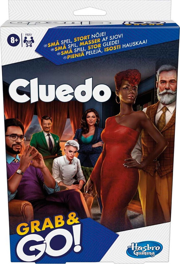 Cluedo - Grab & Go - Brætspil Rejseudgave - Hasbro F8251 - Hasbro Gaming