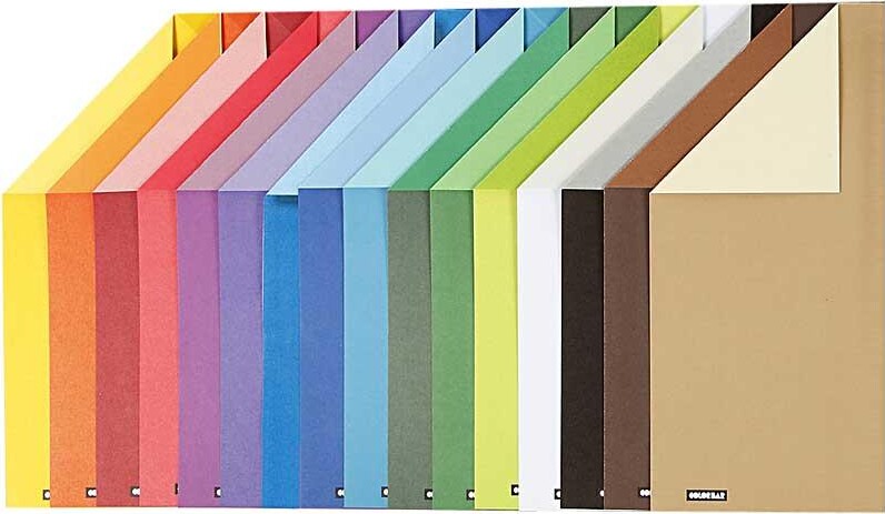 Color Bar Rivepapir - A4 - 210x297 Mm - 100 G - 16 Assorterede Ark billede