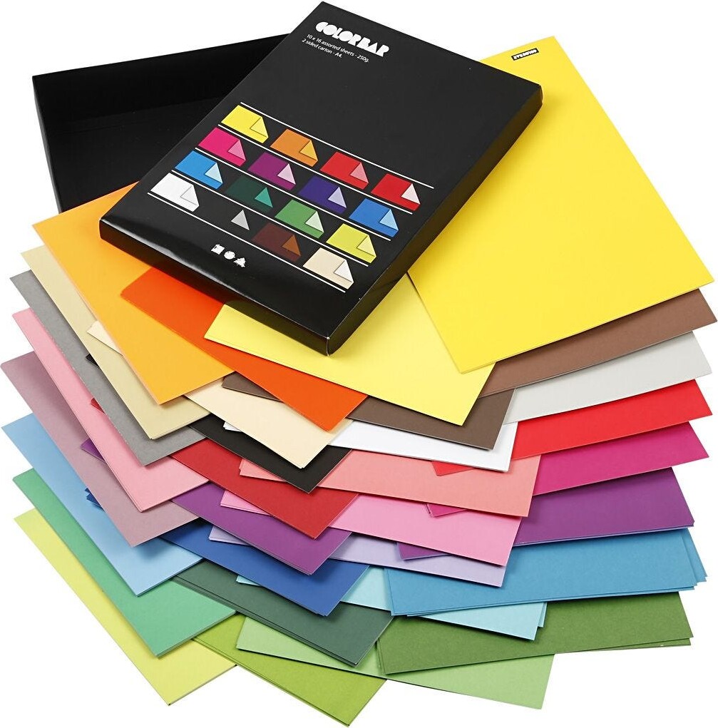 Billede af Color Bar - Farvet Papir - A4 - 10 Farver - 160 Ark