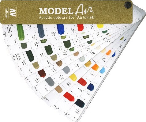 Vallejo - Model Air Color Chart - Farvekort - A4 - Cc971