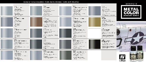 Vallejo Cc335 - Color Chart - Airbrush Acrylic Metal Color