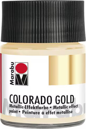 Akrylmaling - Metallic Vandbaseret - Colorado Gold 50 Ml - Hvid Guld 798