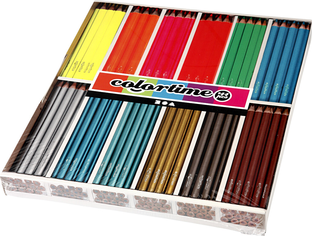Colortime Farveblyanter - L 17,45 Cm - Mine 4 Mm - 144 Stk.