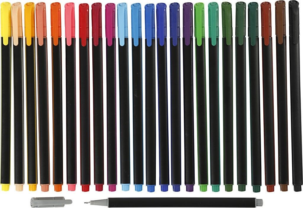 Fineliners - Colortime - 24 Farver