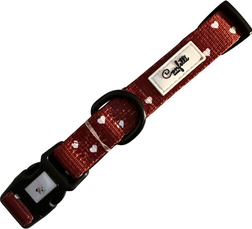 Hundehalsbånd Med Hjerter - Confetti Dogs - Str. M - 32-48 Cm