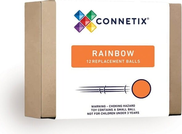 Connetix - Ball Pack - Kugler Til Kuglebane 12 Dele - Rainbow (ct-r-00012-ba)