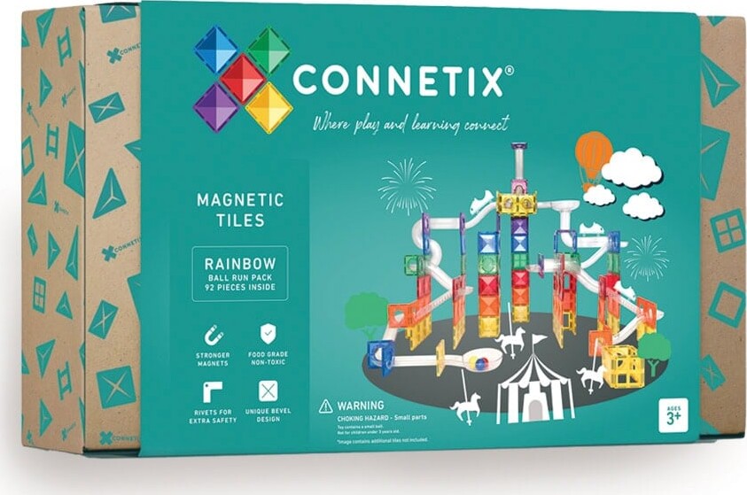 Connetix - Ball Run Magnetsæt 92 Dele - (ct-r-00092-br)