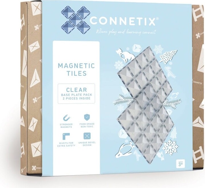 Connetix - Base Plate - Clear - 2 Stk. (ct-c-00002-bp)