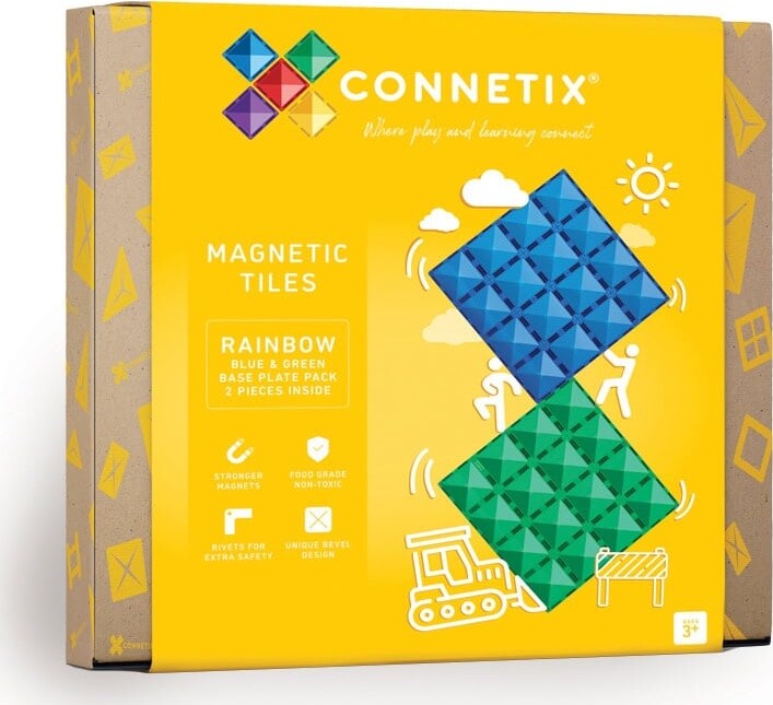 Connetix - Base Plate - Rainbow Blue & Green (ct-r-bg002-bp)