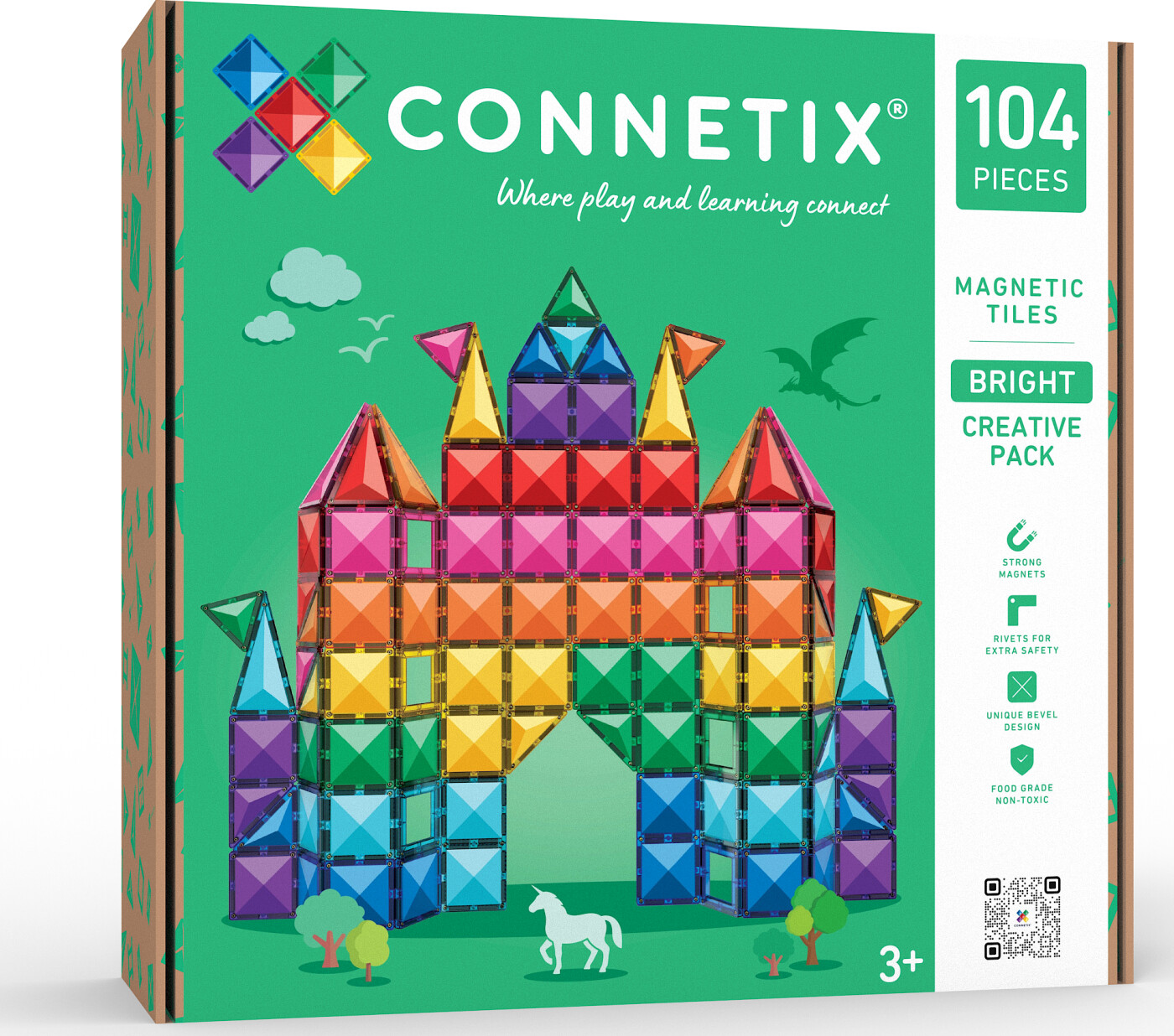 Connetix - Bright Creative Pack 104 Pc (ct-b-00104-cr)