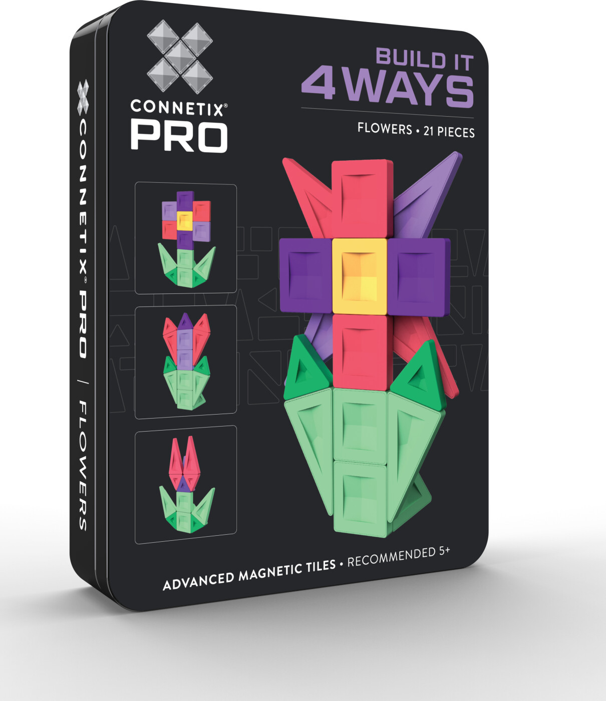 Connetix - Build It 4 Ways Flowers Pack - 21 Pc (cp-t-00021-fl)