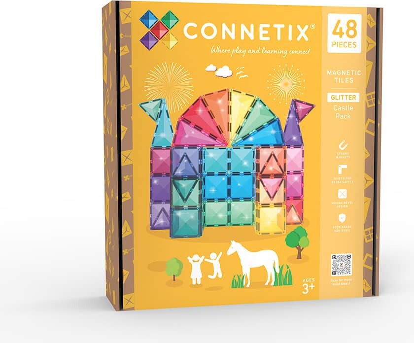 Connetix Magnetsæt - 48 Dele - Glitter Castle Pack