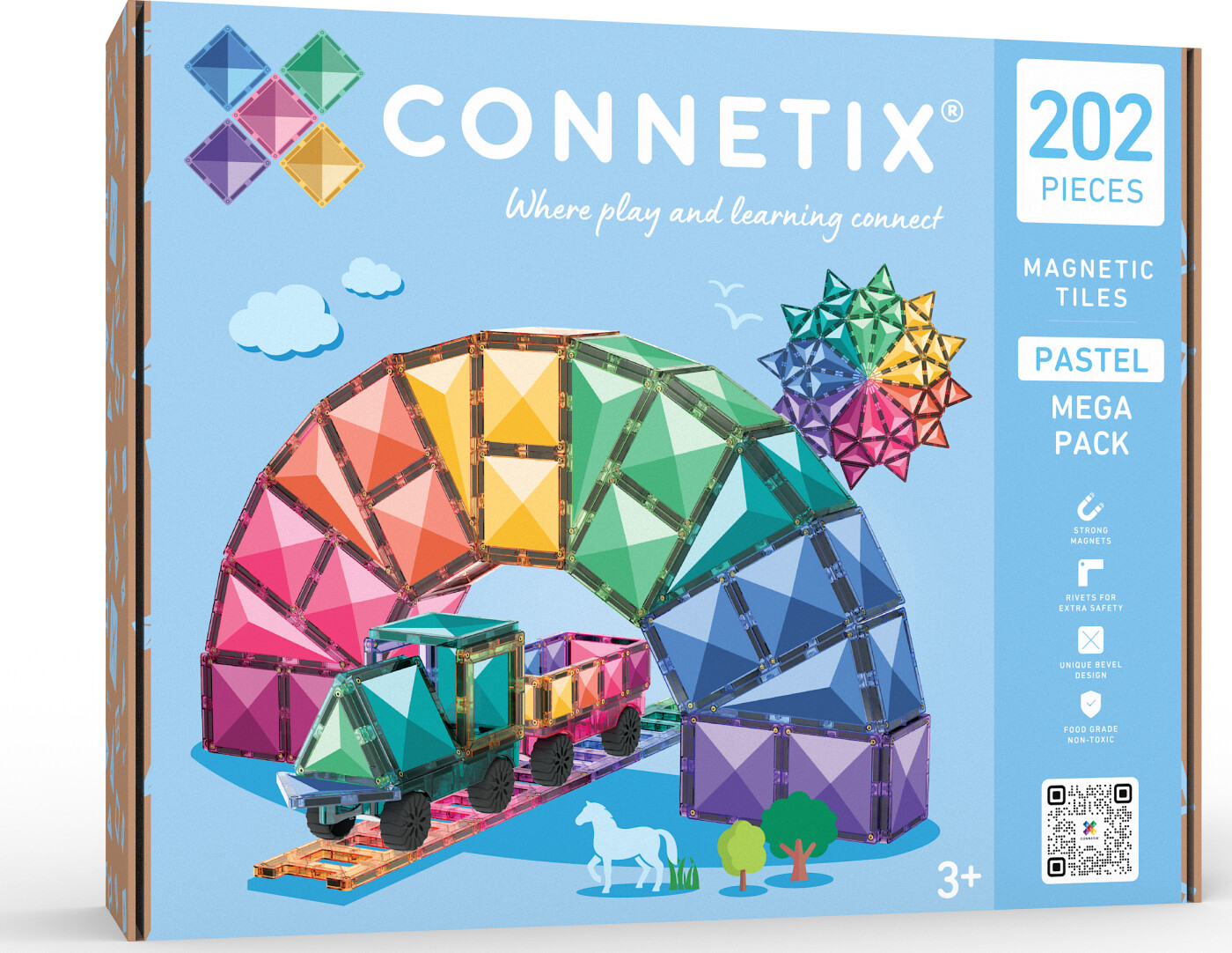 Connetix - Pastel Mega Pack 202 Pc (ct-p2-00202-me)