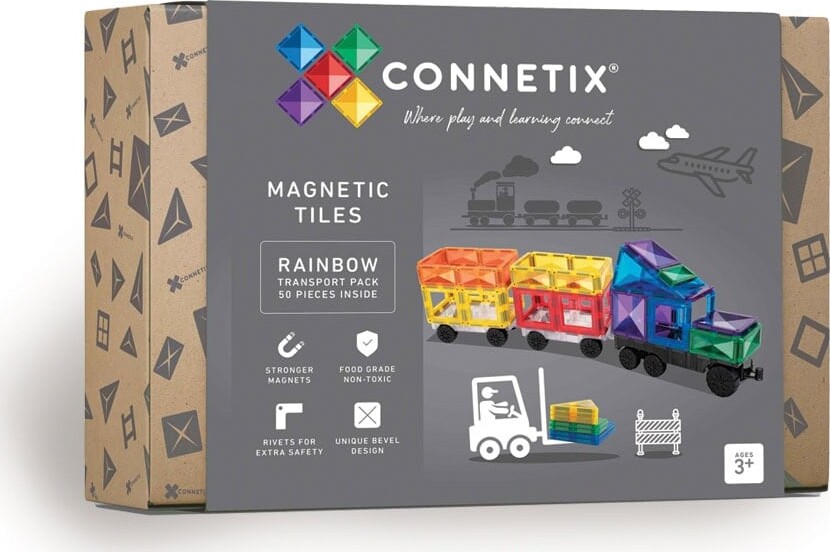 Connetix - Transport Pack - Rainbow - 50 Dele (ct-r-00050-tr)