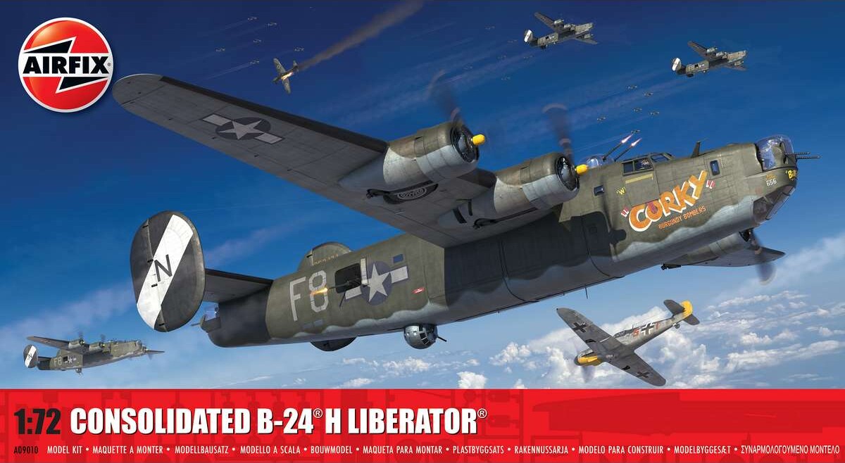 Airfix - Consolidated B-24h Liberator Fly Byggesæt - 1:72 - A09010