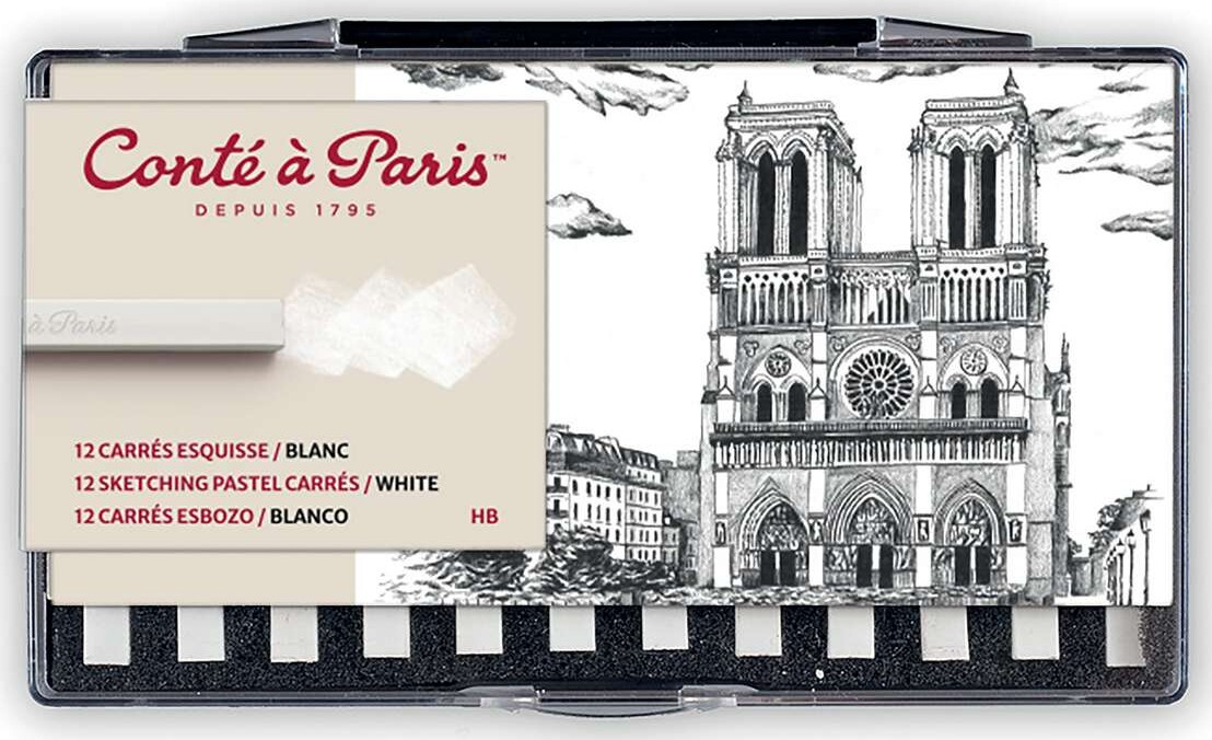 Conte A Paris - Farvekridt - Hvid - 12 Stk