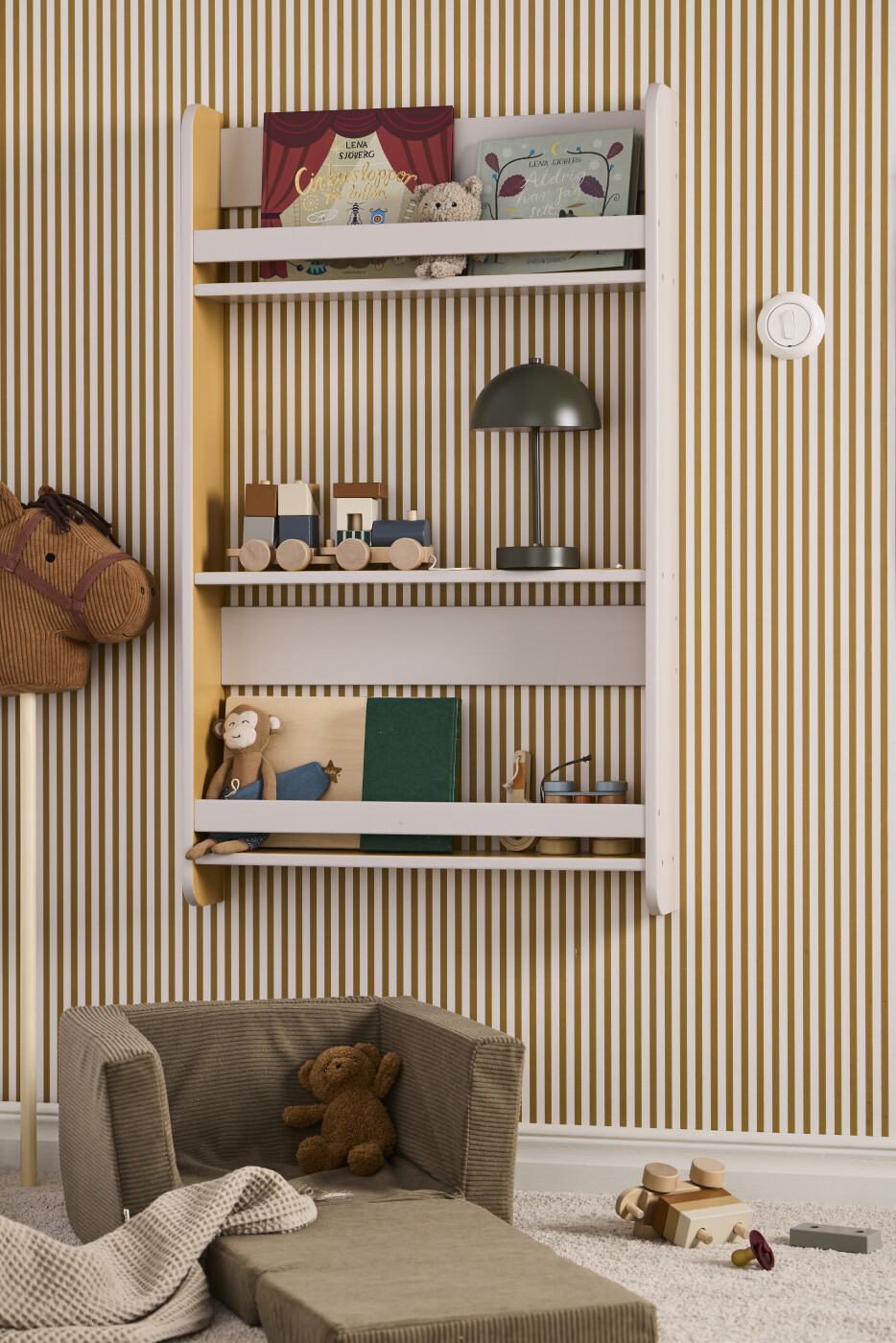 Boghylde Til Børn - Star - Grå Og Sennepsgul - Kids Concept