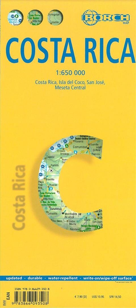 Costa Rica - Borch Maps - English book