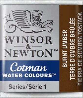 Billede af Winsor & Newton - Cotman Water Colours - 1/2 Pan Burnt Umber 076