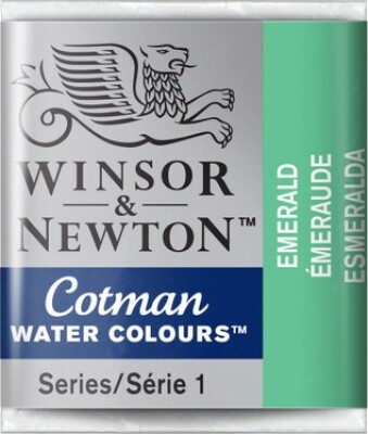 Winsor & Newton - Cotman Watercolour - 1/2 Pan - Smaragd Grøn