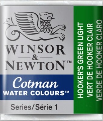 Winsor & Newton - Cotman Watercolour - 1/2 Pan - Hookers Grøn Lys