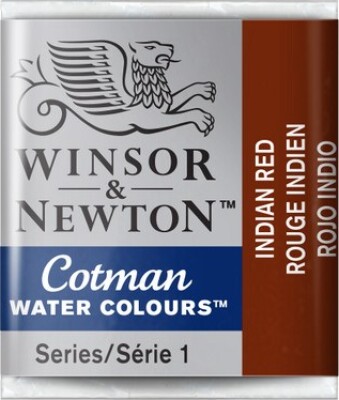 Winsor & Newton - Cotman Watercolour - 1/2 Pan - Indisk Rød