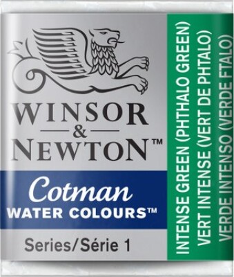 Winsor & Newton - Cotman Watercolour - 1/2 Pan - Intens Grøn