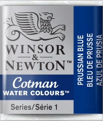 Winsor & Newton - Cotman Watercolour - 1/2 Pan - Preussisk Blå