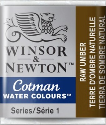 Winsor & Newton - Cotman Watercolour - 1/2 Pan - Raw Umber