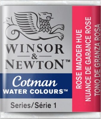 Winsor & Newton - Cotman Watercolour - 1/2 Pan - Rose Madder Pink