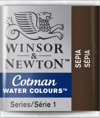 Se Winsor & Newton - Cotman Watercolour - 1/2 Pan - Sepia Brun hos Gucca.dk