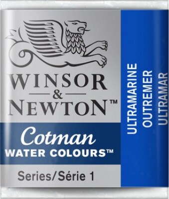 Winsor & Newton - Cotman Watercolour - 1/2 Pan - Ultramarine Blå