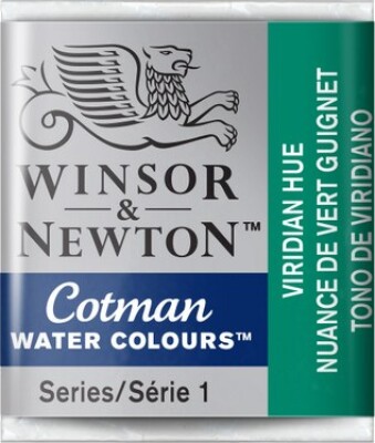 Se Winsor & Newton - Cotman Watercolour - 1/2 Pan - Viridian Nuance hos Gucca.dk