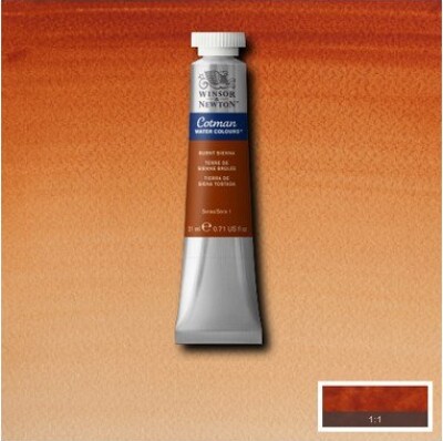 Winsor & Newton - Akvarelfarve - Cotman - Burnt Sienna 21 Ml