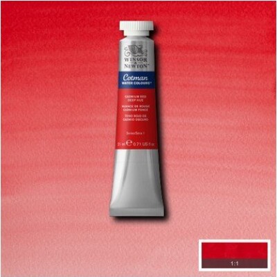 Winsor & Newton - Akvarelfarve - Cotman - Cadmium Red Deep Hue 21 Ml