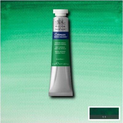 Winsor & Newton - Cotman Watercolour - 21 Ml - Intense Green