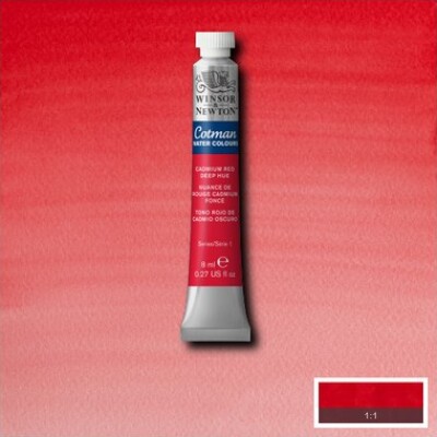 Winsor & Newton - Cotman Watercolour - 8 Ml - Cadmium Rød Dyb