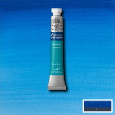 Winsor & Newton - Cotman Watercolour - 8 Ml - Turkisblå