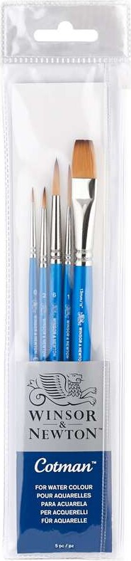 Winsor & Newton - Cotman Watercolour - Pensler Sæt - 5 Stk