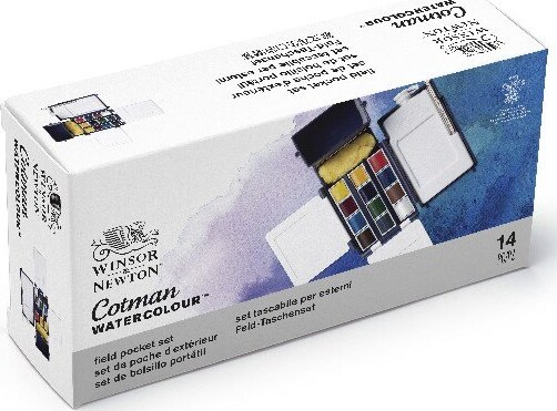 Se Winsor & Newton - Akvarelfarve Sæt Med 12 Farver - Field Pocket hos Gucca.dk