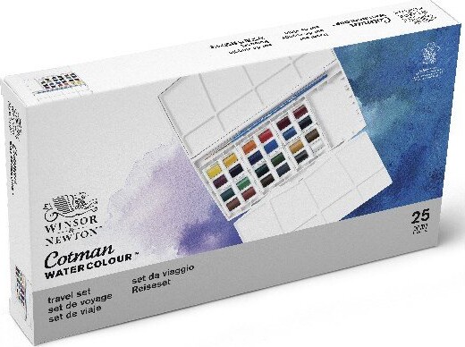 Winsor & Newton - Akvarelfarve Sæt Med 25 Dele - Travel