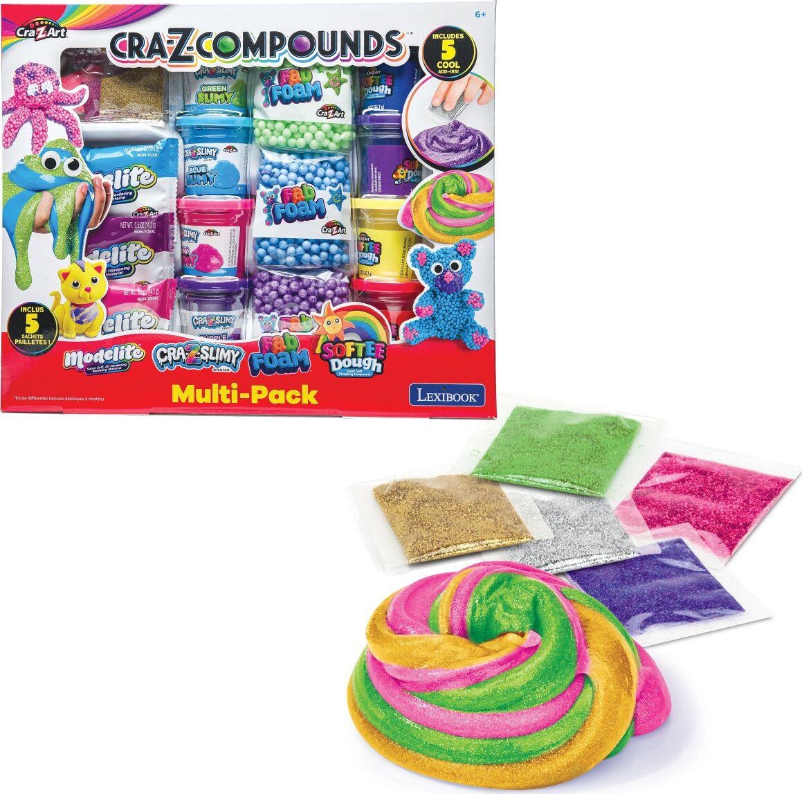 Cra-z-art - Cra-z-compounds Modellervoks Multi-pack - Lexibook