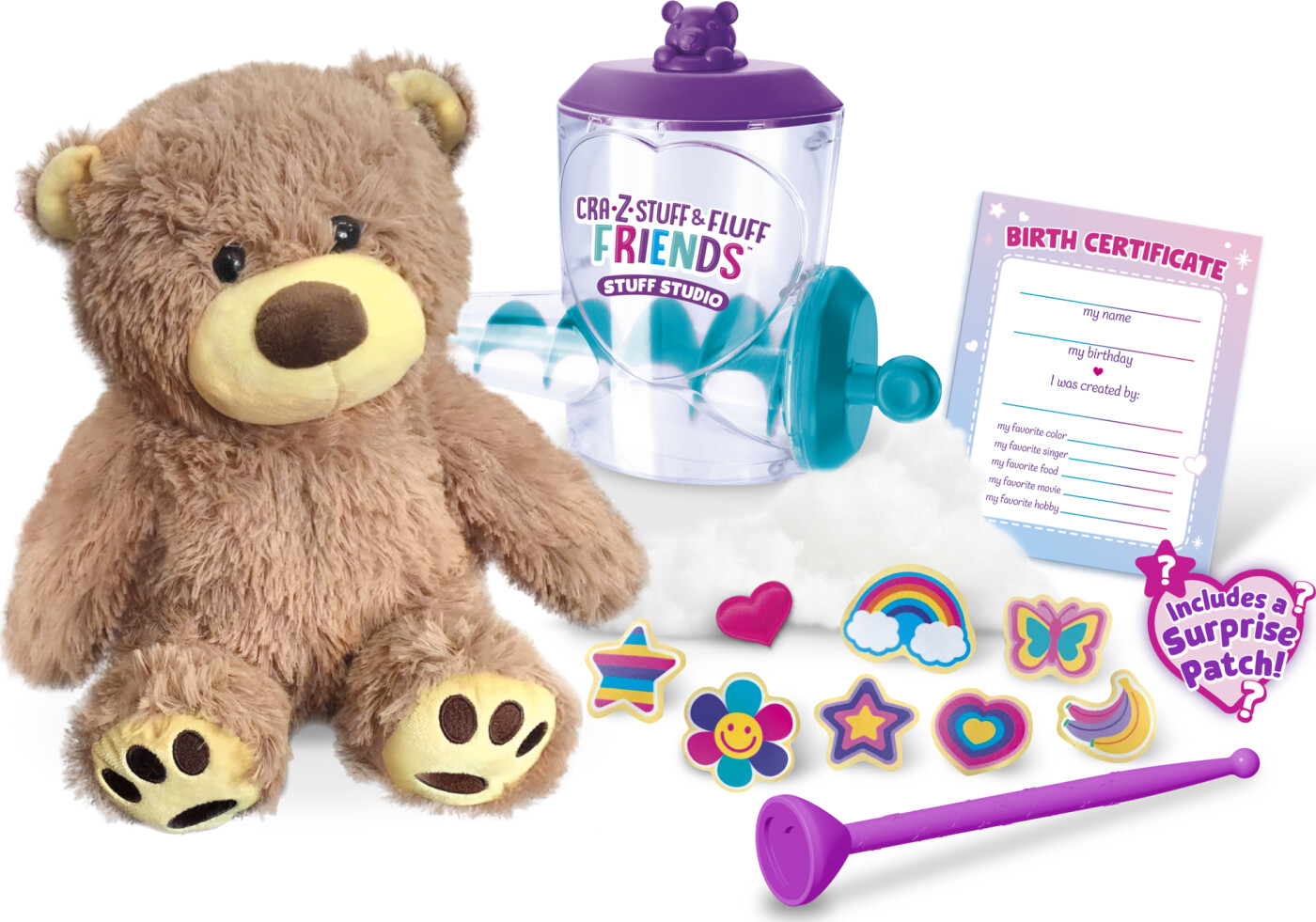 Roseart - Stuff And Fluff Friends - Stuff Studio - Fluffie Plushie Bear